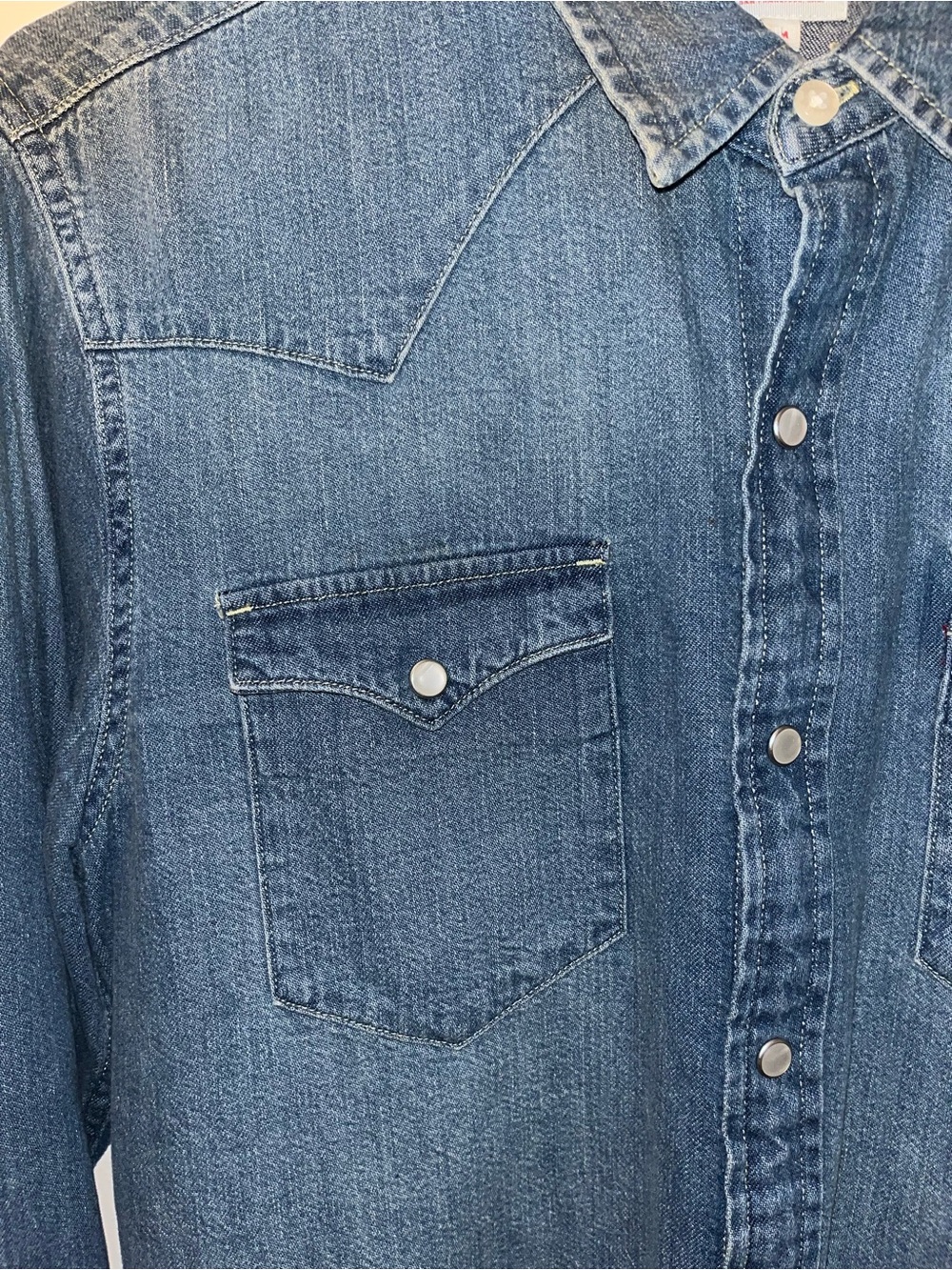 Levi's Blue Denim Western Shirt with Snap Pockets